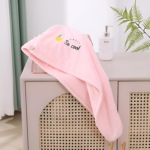 Image of DIVYAM Microfiber Hair Towel Wrap for Women Set of 3 | Quick-Dry Soft Hair Drying Cap with Elastic Loop | Lightweight Magic Head Wrap for Long, Curly & Wet Hair