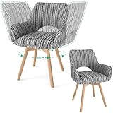 【Chaise Confort Pivotante à 360°】 Le dossier est solidement fixé à une base pivotante robuste, permettant une rotation fluide, silencieuse et stable à 360°. Profitez d’une liberté de mouvement totale pour manger, travailler ou vous détendre.