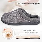 HomeTop Women's Knit Memory Foam Slippers Warm Soft House Shoes with Anti-slip Sole - Image 4