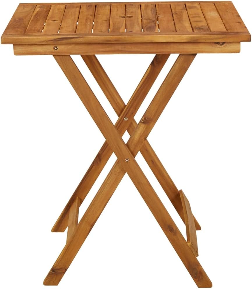 Folding Patio Table,Outdoor Dining Tables,Dinette Tables,Display Tables,Garden Furniture,Snack Tables,Game Tables,for Patios,Decks,Lawns,Gardens, 27.6"x27.6"x29.5" Solid Acacia Wood