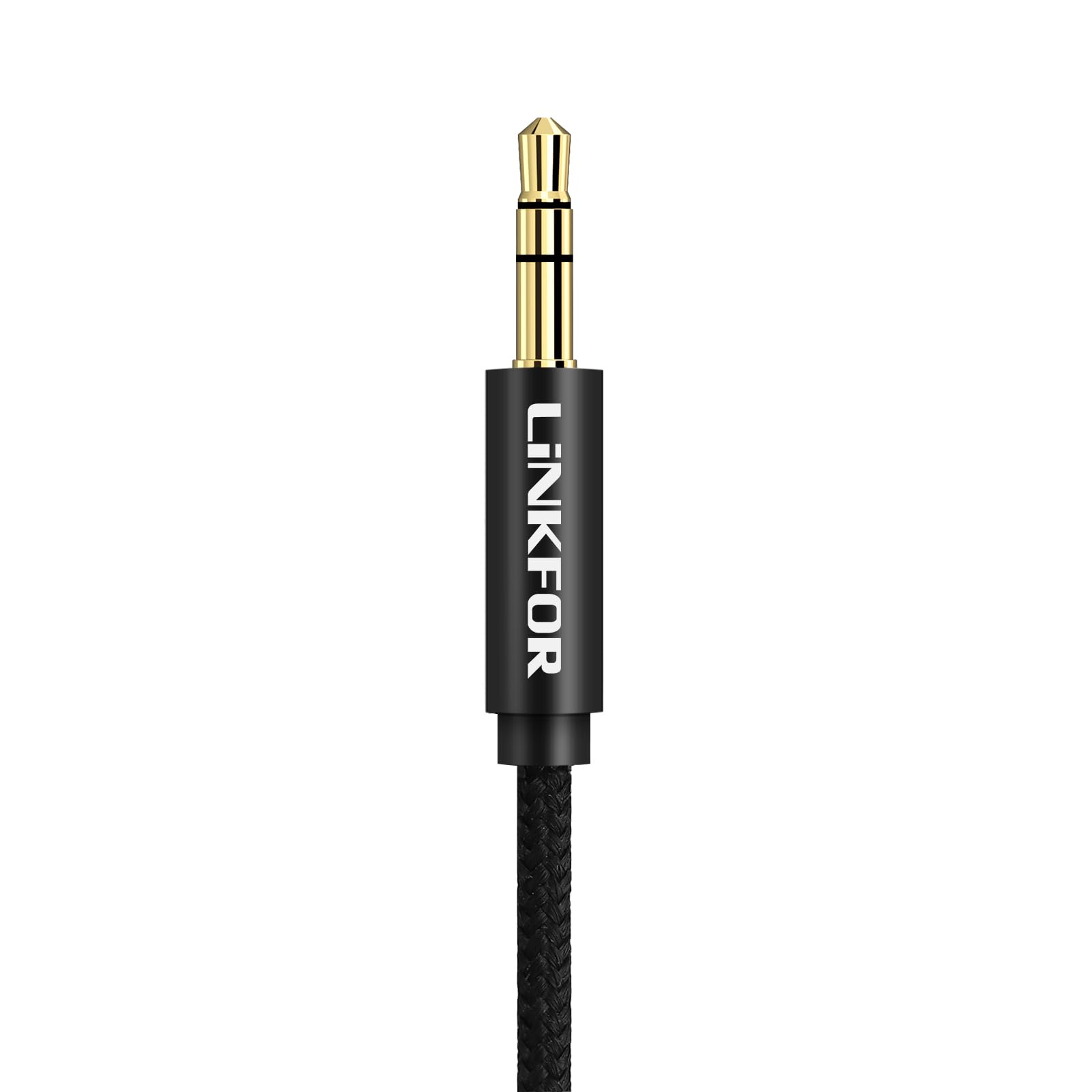 LiNKFOR 4 Vie Switcher Audio da 3,5 mm Regolabile Volume con 3.5 mm Cavo Audio 4(1)-in-1(4)-Out 3.5 mm Audio Switch per Altoparlante Passivo Cuffie Selettore Manuale Splitter Box Condivisione Audio