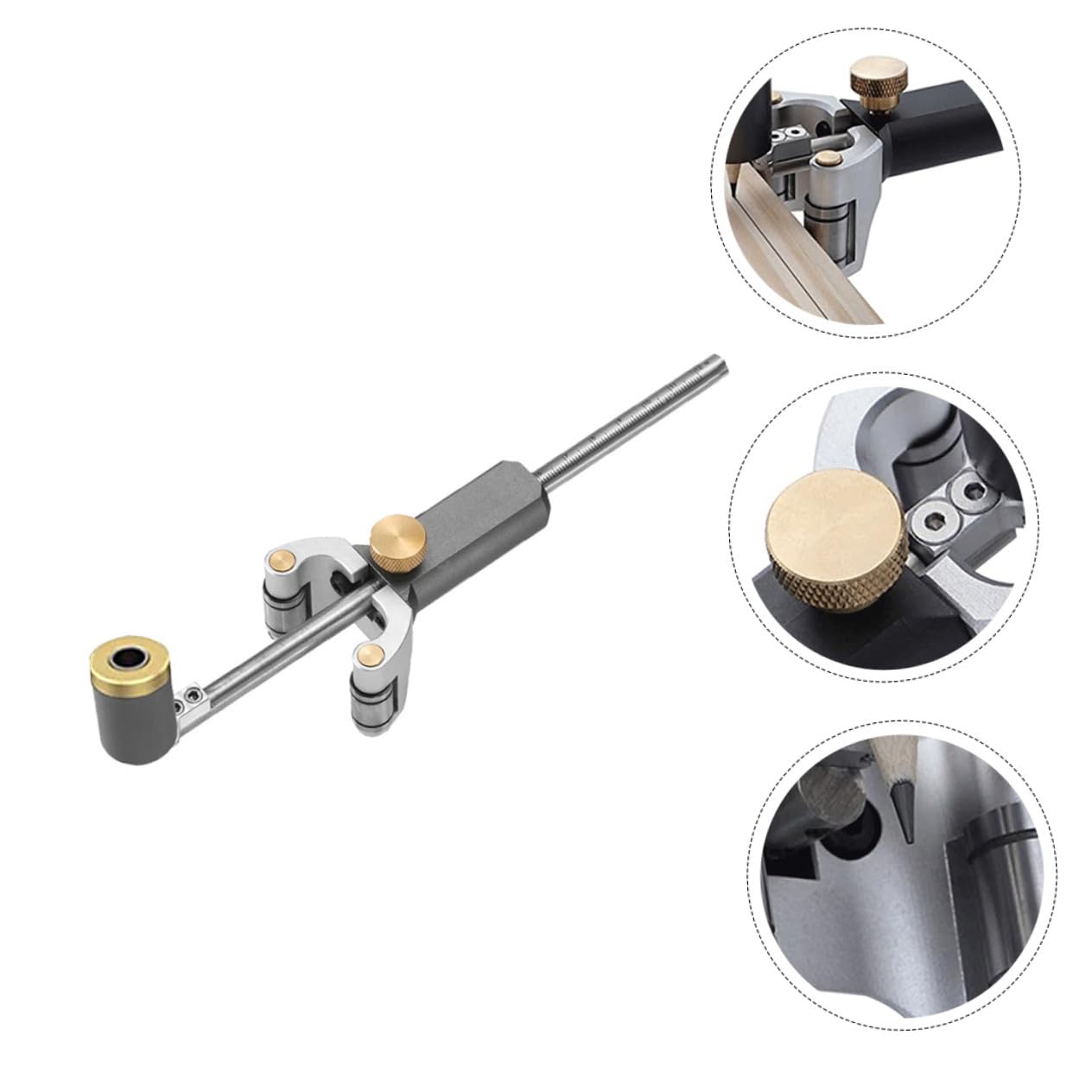 STOBOK Woodworking Mark Scraper Ruler Multi-Functional DIY Scribing Tool for Straight and Curved Lines Precision Measuring Gauge for Carpentry Projects