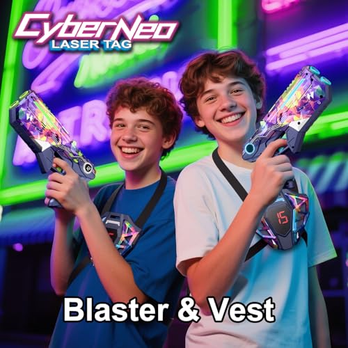 Laser Tag Guns Set of 4 with Vests - Gifts for Teenage Boys Girls Ages 8-12 by Winyea Tag - Used condition - Image 4