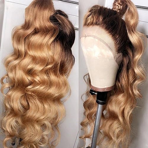 Perruque Body Wave Lace Front en cheveux humains mèche brésilienne dégradé - 7