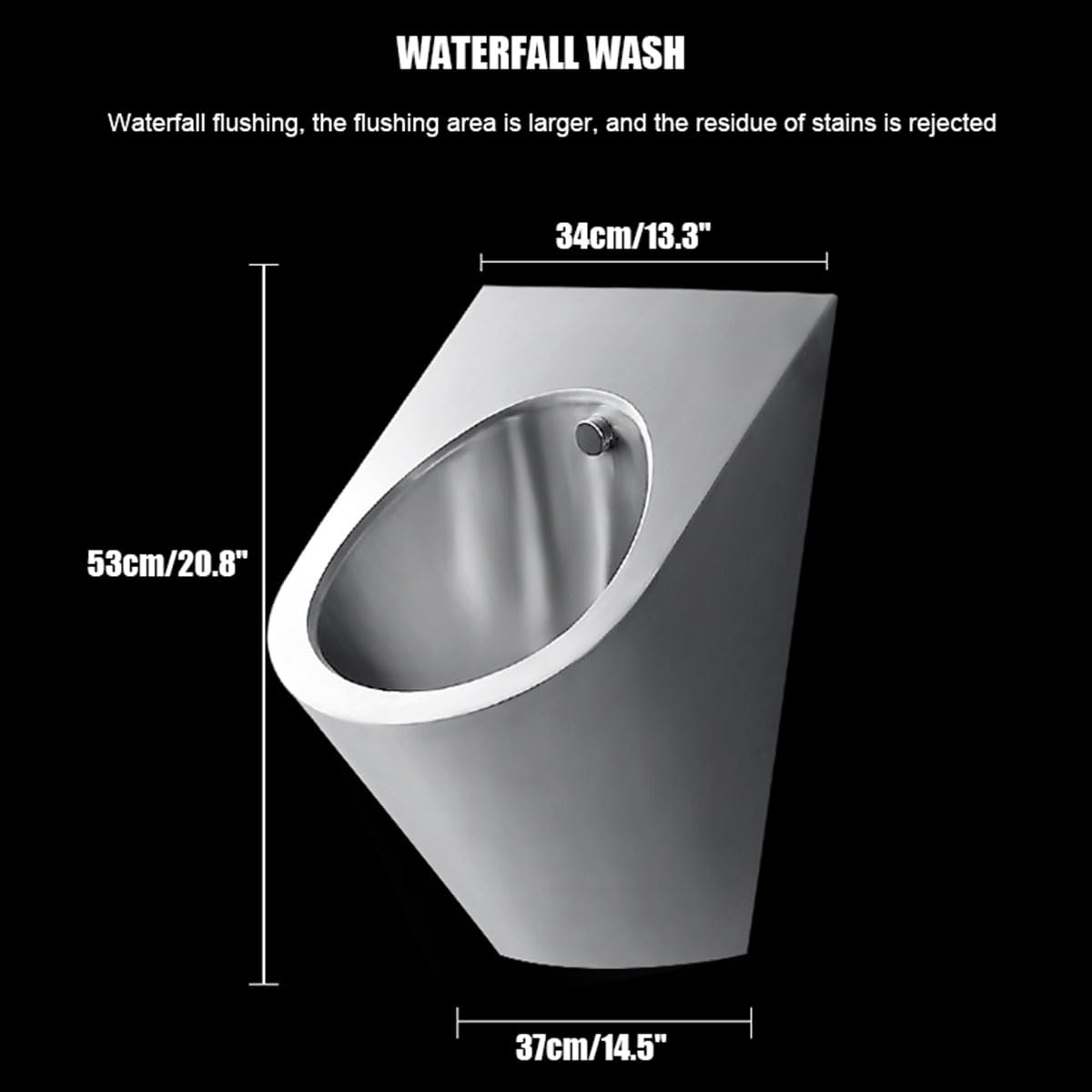 OTQEFTN Bathroom Men's Urinal, Wall-Mounted High-Efficiency Public Toilet Sanitary Ware Commercial Stainless Steel Non-Contact Public Toilet Urinals