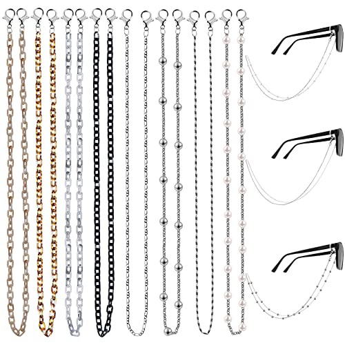 8 Pièces Chaîne Lunettes Femmes Chaîne pour Lunettes Femme Chaîne Lunettes Acrylique Chaînes et Collier de Chaîne de Lunettes Chaîne de masque Lunettes de soleil Lunettes de lecture pour Femmes Filles Cover