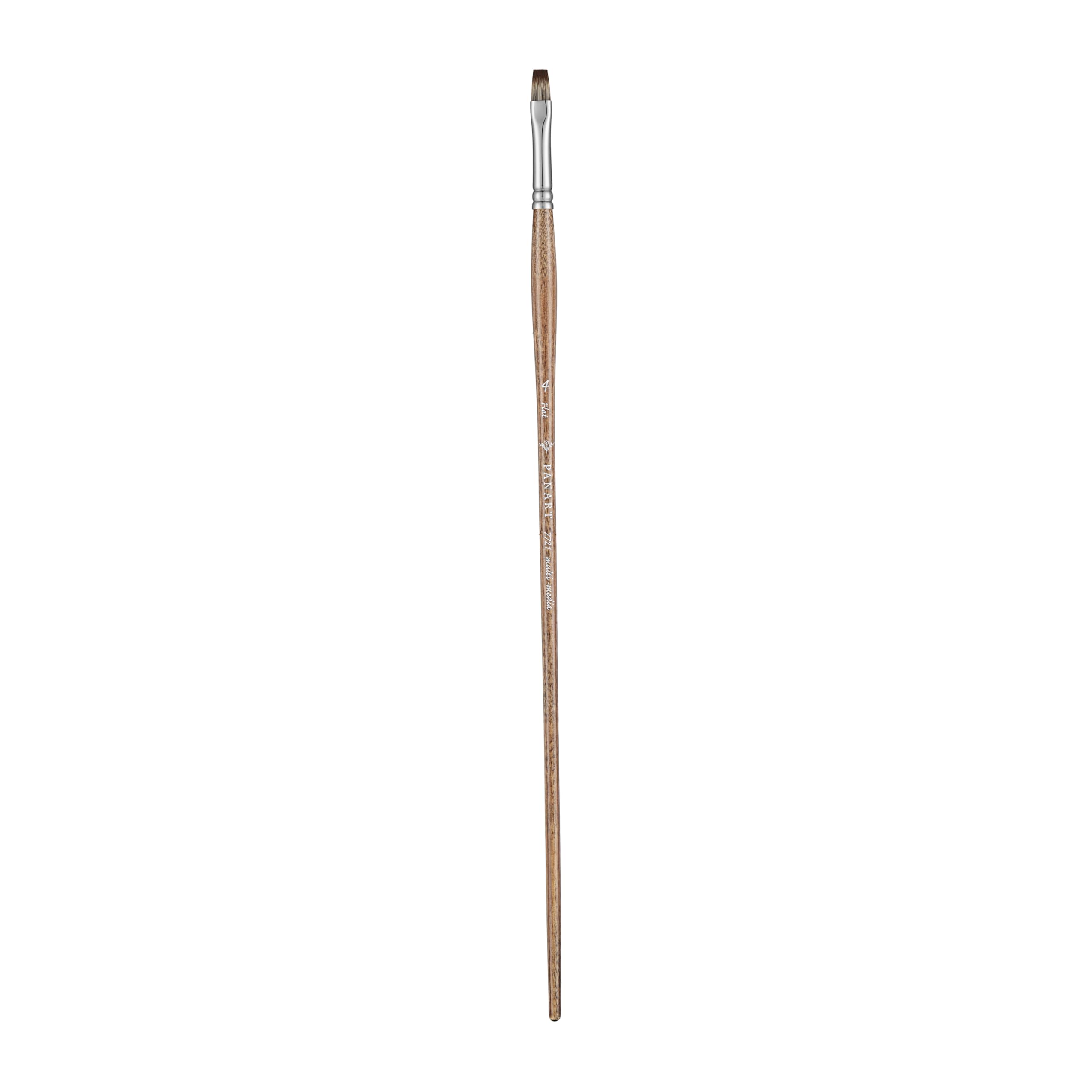 Pan Art Synthetic Mongoose Flat No. 04 – Detail & Wash Brush for Mixed Media – Artist-Grade Performance Paintbrush for Fine Art, Craft & Illustration – 1 Unit