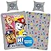 SkyBrands Paw Patrol pościel 135 x 200 cm, 80 x 80 cm, poszewka na poduszkę [bawełna] pościel dziecięca Psi Patrol, figurki Öko-Tex Standard niemiecki dystrybutor