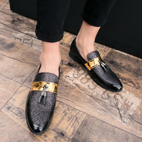 Men's Fashion Formal Leather Oxford Loafers and Wedding Dress Shoes for Men, Penny Slip - On Smoking Luxury Men Loafers2