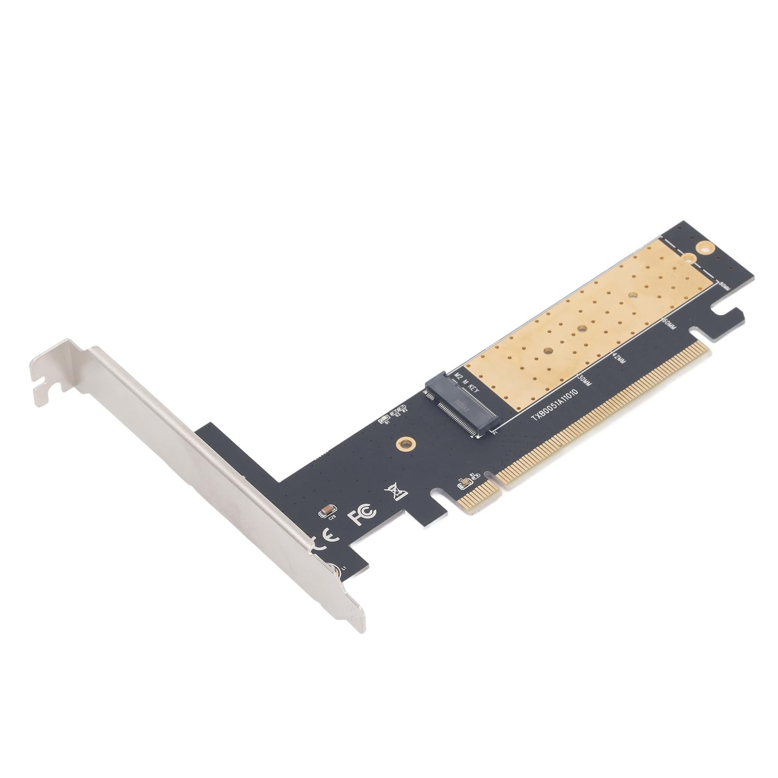 Qiilu PCIe X16 to .2 Adapter Card, Professional PCI .2 Adapter with Half Height Baffle for Enhanced SSD Expansion and Compatibility