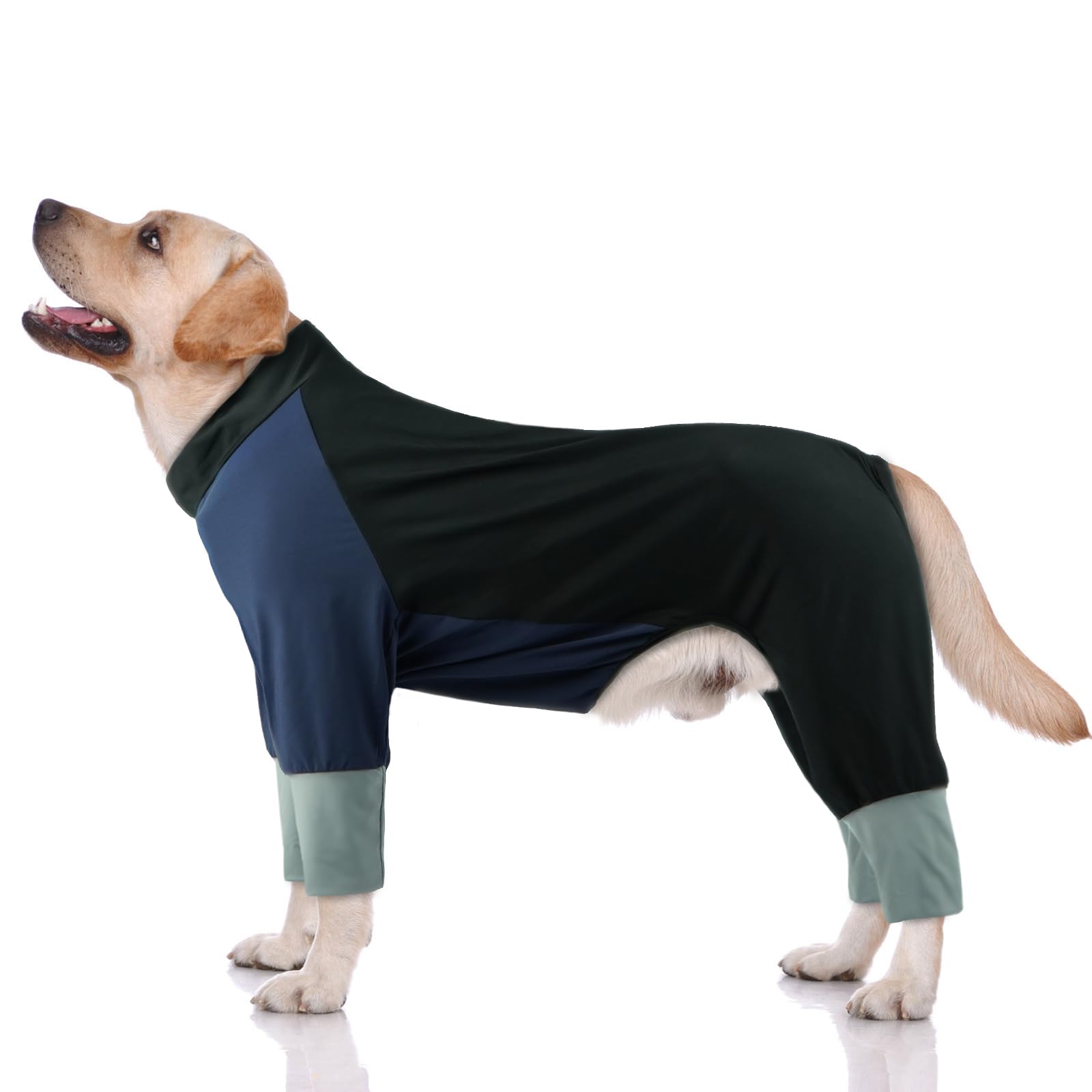 Hjumarayan Dog Sun Protection Shirt, Onesie with Back Zip, Lightweight Stretch Dog Pyjamas, Four Leg Full Body Dog Suit