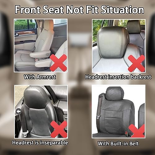 XINLIYA2 Pack Car Seat Covers, Premium Mesh Cloth Front Seat Cover Set, Breathable and Comfortable, Universal Interior Car Accessories, Car Seat Protector Covers for Cars Trucks SUV (Gray) by XINLIYA - Image 4