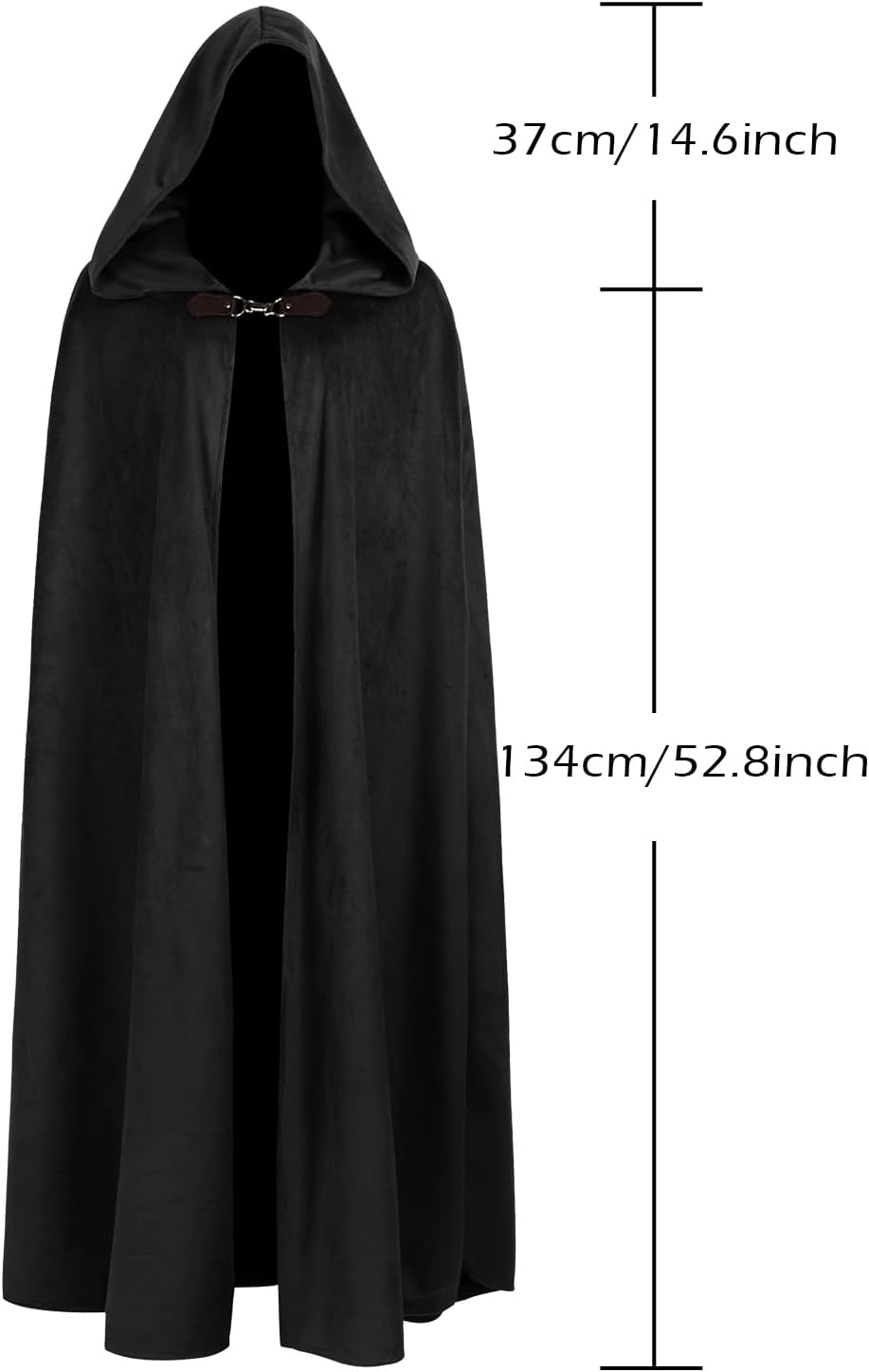Joukavor Renaissance Hooded Cloak Medieval Cape for Adult Women Men Halloween - Image 7