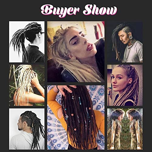 24" Se Deep Purple Dreadlocks Extensions Thick 1Cm Crochet Dread Braidings Of Synthetic Hair Hip Hop Style For Women And Man(5 Strands)…… #TOP5