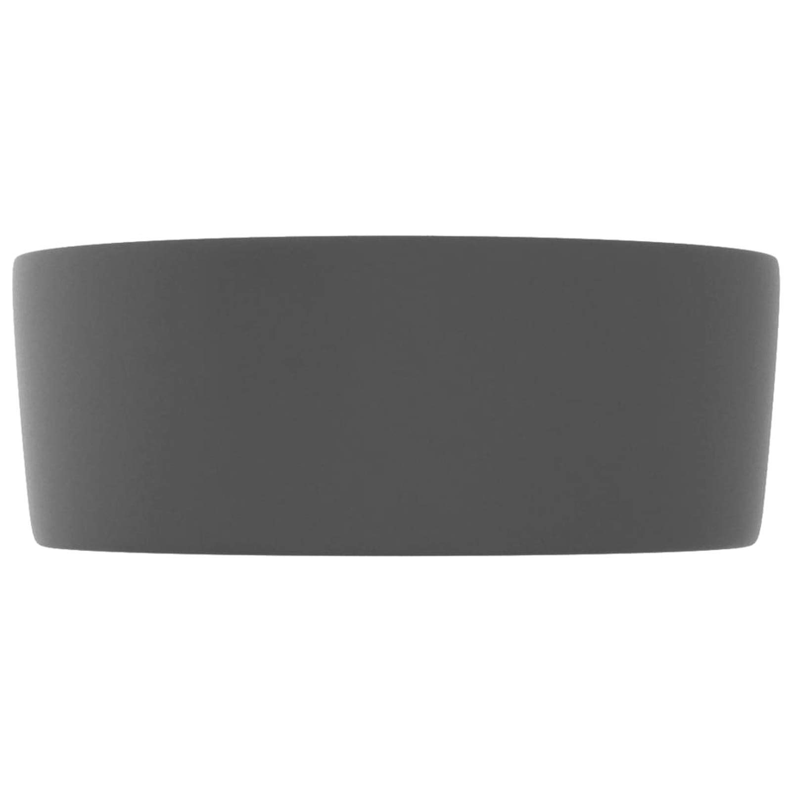 Lavabo de Lujo Redondo cerámica Gris Oscuro Mate 40x15 cm, Fregadero, Lavabo Baño, Lavamanos Baño, Lavatorio Casa De Banho, Mueble Lavabo sobre Encimera 147016