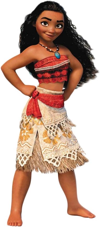 Fanstyle Moana Suit Masquerade Costume Cosplay Moana Dress Grass Skirts Tops Belt 4pcs