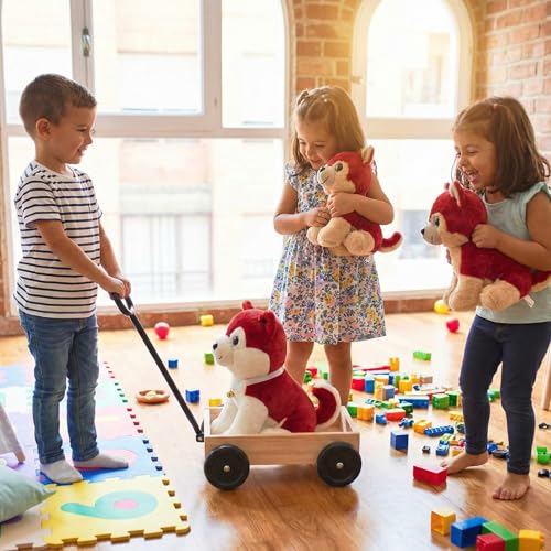 Image of Tabitha Stuffed Toys-Ultra Soft Plush Toy for Kids | Birthday Gifts for Kids and Girls | (Combo of 2 Toys 35 Cm Red Dog & 25 Cm Red Cat)
