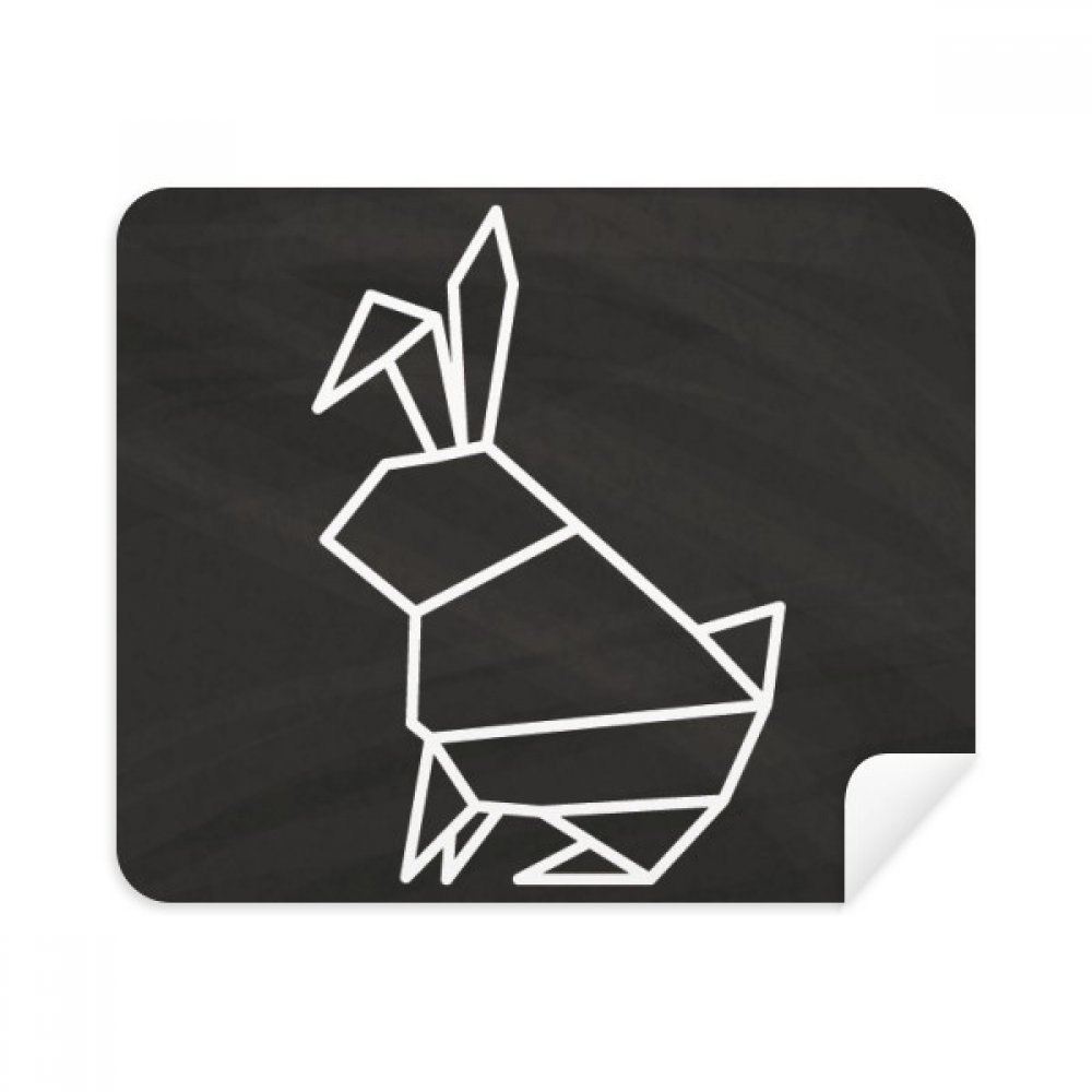 Origa Rabbits Geometric Shape Cleaning Cloth Screen Cleaner 2pcs Suede Fabric