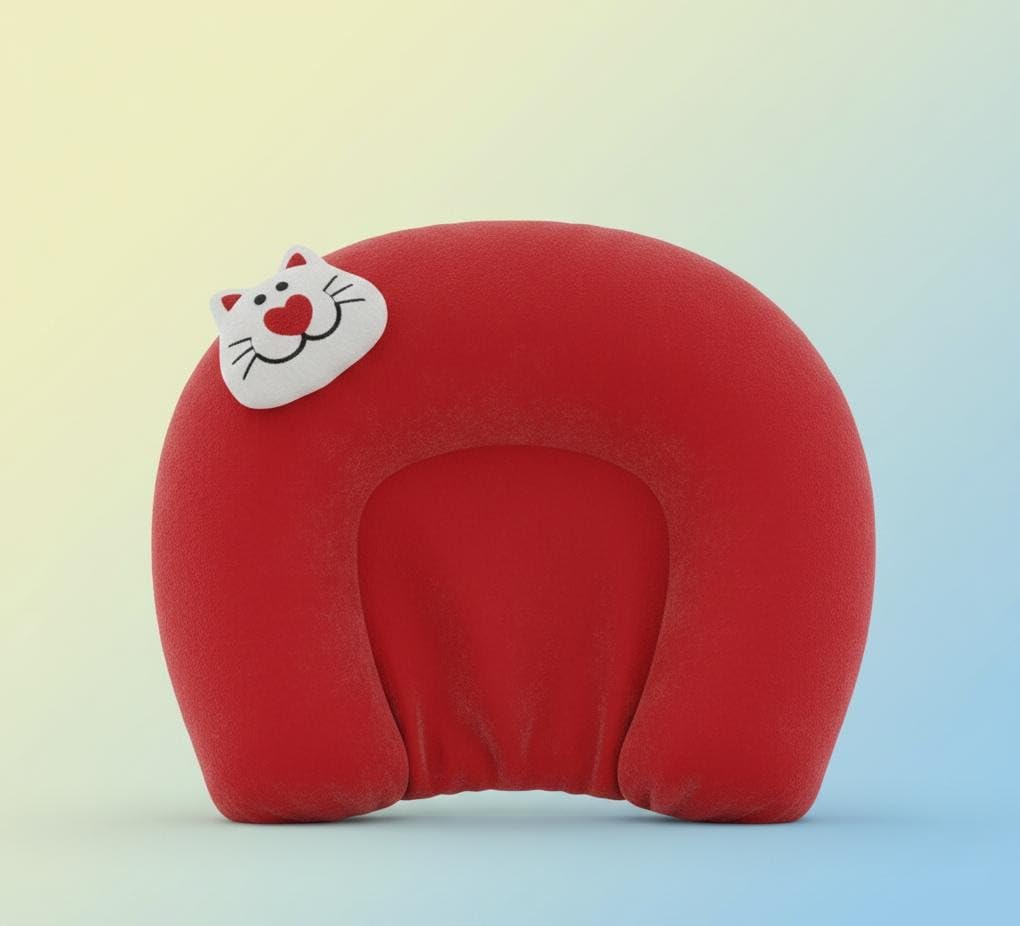 Cute Cat U-Shape Neck Pillow for Kids & Adults | Soft Memory Foam Travel Neck Support Pillow for Car, Flight, Office & Home | Comfortable Cartoon Neck Rest-image-7