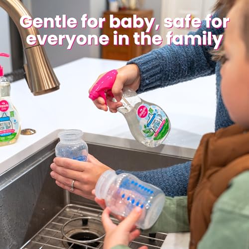 Image of Dapple Baby Fragrance-Free Foaming Bottle & Dish Spray - (4 Pack) 16.9 fl oz - Plant-Powered Cleaner for Baby Bottles, Pump Parts, and Sippy Cups - Includes 1 Pump