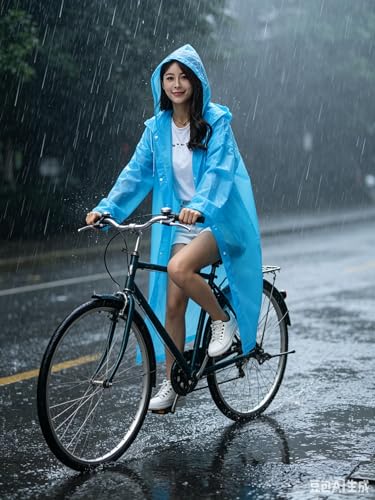 KELINFONG 2 Pack Womens Rain Coat with Hood, Eva Emergency Reusable Waterproof Rain Coats for Hiking,Outdoor,Travel,Camping - image 4