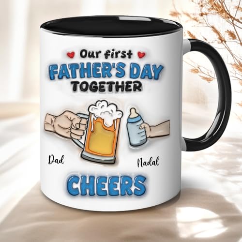 Taza personalizada para papá con mensaje para el Día del Padre miniatura 5