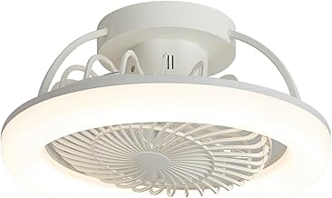 TODOLAMPARA.COM Silent Ceiling Fan LED Ceiling Light App Mobile IKARO White 2026 – DC, DC, Adjustable, 3 Tones, Summer/Winter, Protected Blades, 6 V, Energy Saving, Easy Assembly (Breeze)