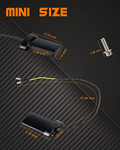 Quasco Motorcycle Led Rear Turn Signals, Fender Struts Mini Turn Signal Light Compatible With Harley Electra Glide Ultra Classic Road King Heritage Softail Touring, Amber Blinkers #TOP4