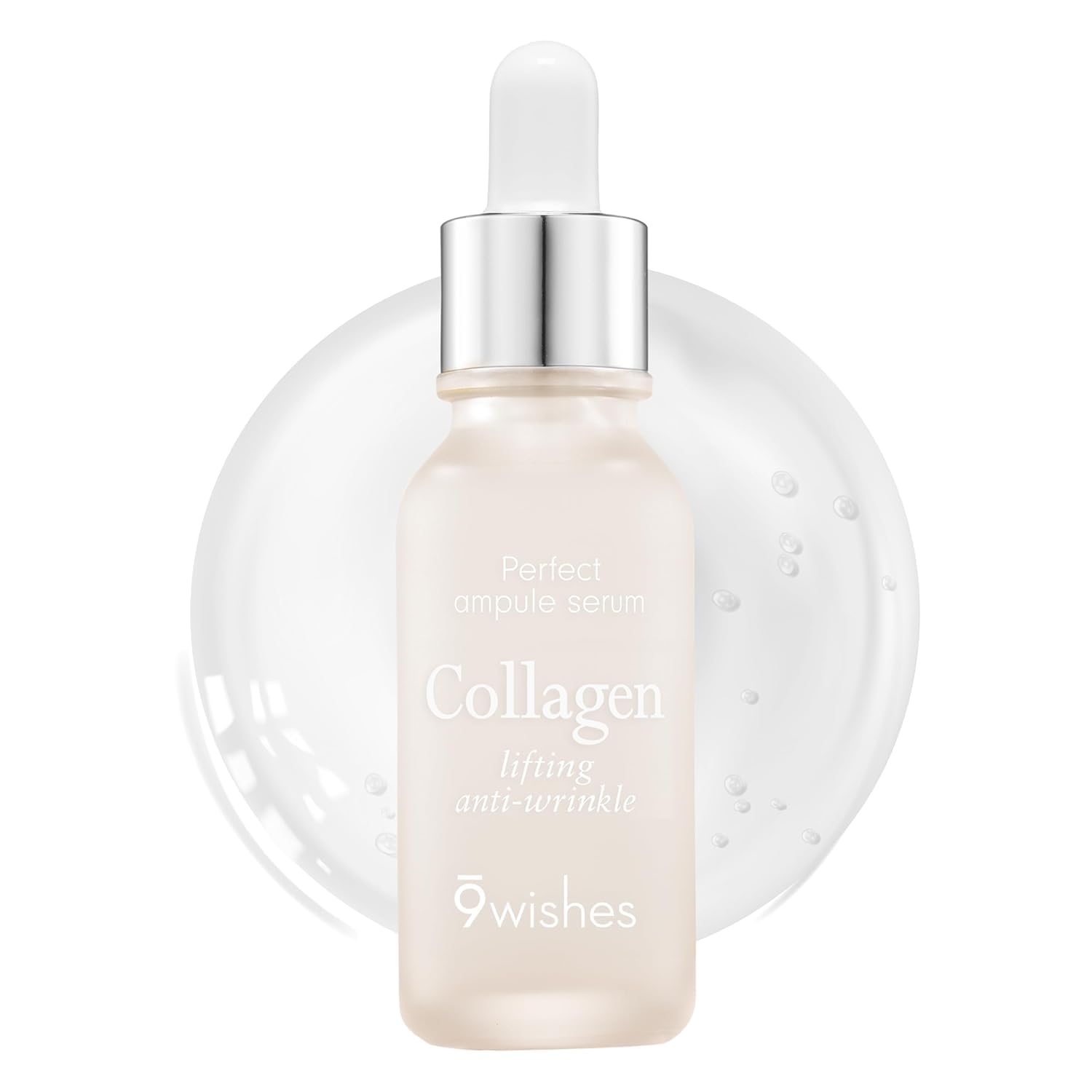 9 Wishes Ultimate Collagen Ampule Serum (0.85 Fl. Oz.) - Deep Hydration and Anti-Aging Formula with 42% Sea Water and Low Molecular Collagen, Anti-Wrinkle and Elasticity