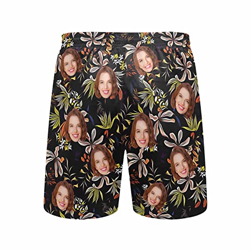 DIYKST Custom Photo Swim Shorts with Face Personalized Gifts Swim Trunks for Men Customized Funny Beach Board Short4