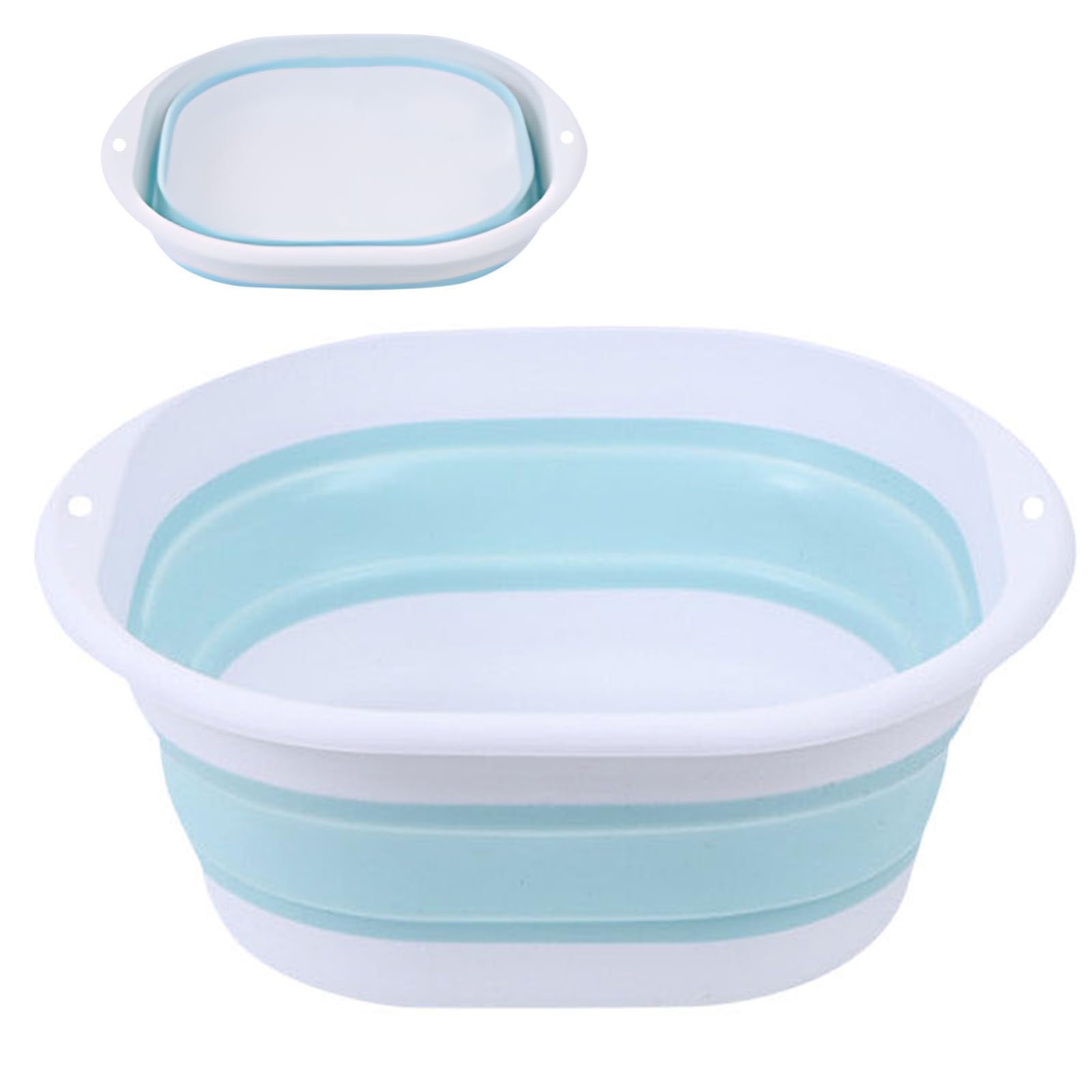 Portable Pool Foot Bath, Foldable, Foot Bath, Foot Bath, Bubble Bath for Feet, Bowl for Foot Baths, Foldable, Foot Bath Tray for Swimming Pool, Foot Pool Tub for Foot Bath (Blue 36.5 x 33.5 cm)