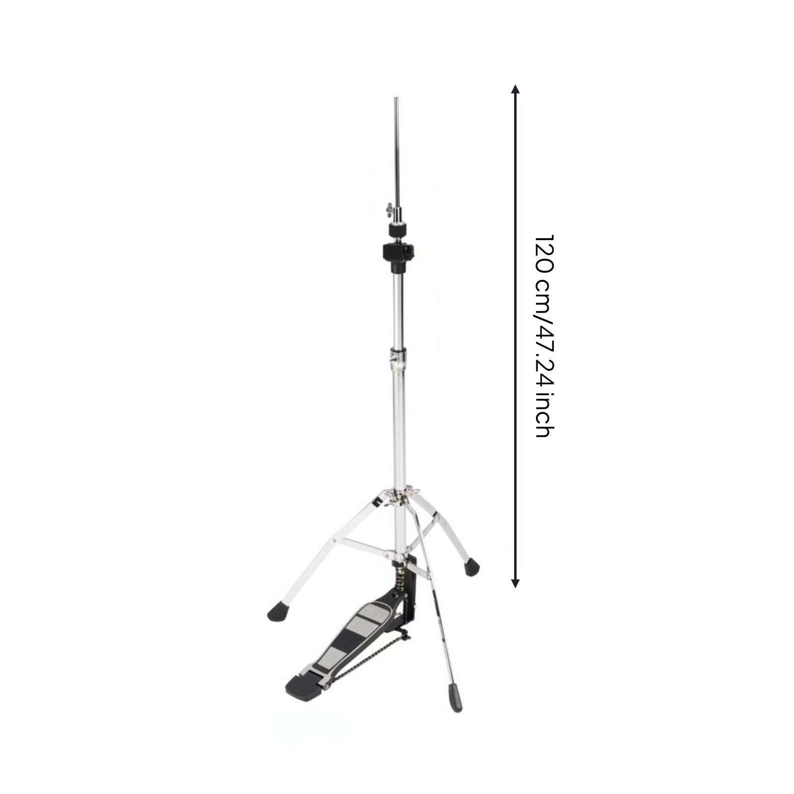 Qianly Stativo Pedale cymbalHat Regolabile Base a Treppiede per Batteristi, Musicisti, Sala Prove, Palco, Studio di Registrazione, 22 Single Board