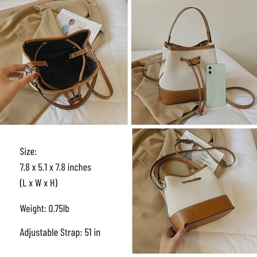 Crossbody Bags for Women PU Leather Tote Bag Trendy Cross Body Purse Shoulder Bag with Adjustable Strap Canvas Handbags4