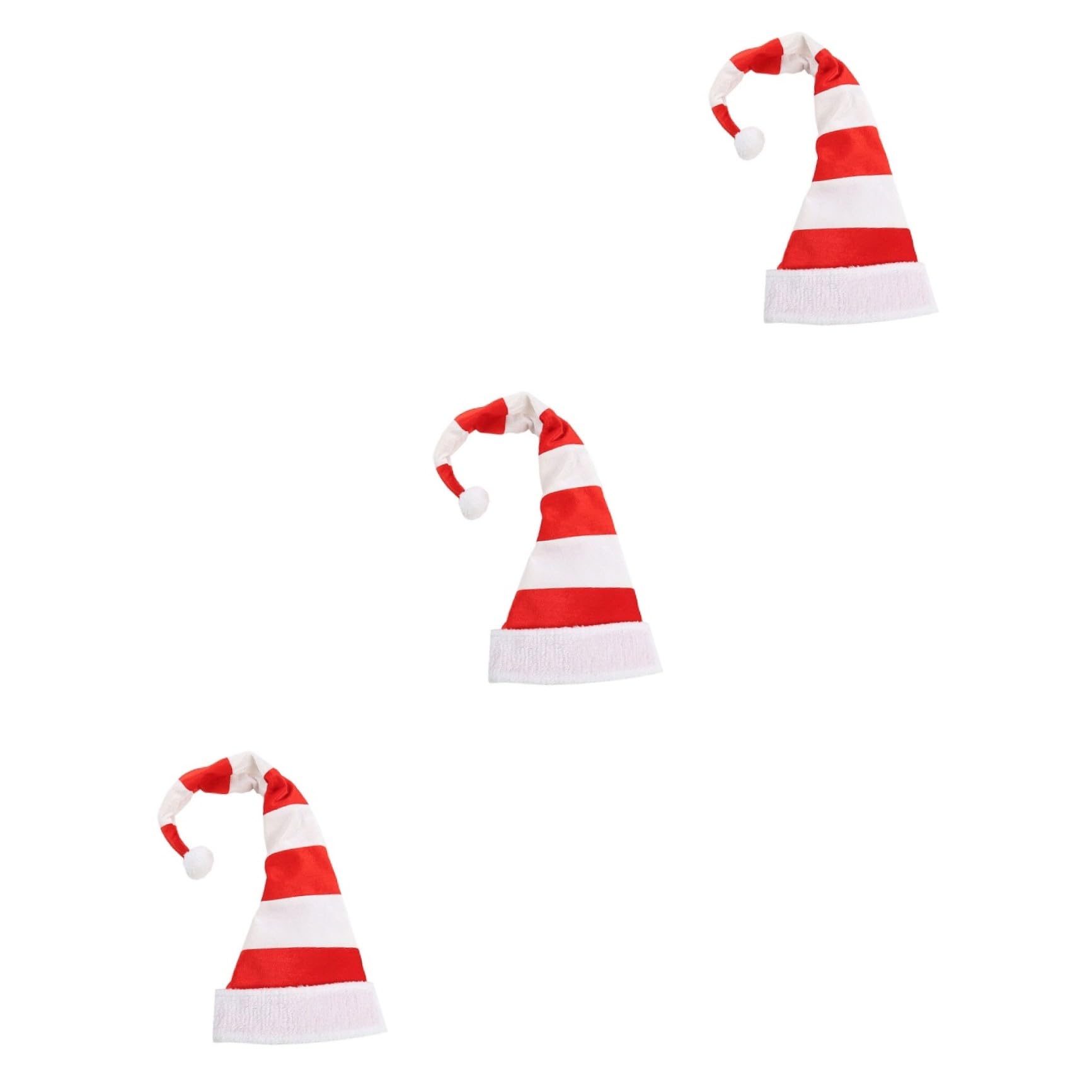 Cabilock 3 Piezas Sombrero De Santa Sombreros Vestidos Gorro De Papá Noel De Navidad Gorro Navideño Confort De Papá Noel De Peluche o De Navidad Confort Decorar Rojo Modelado