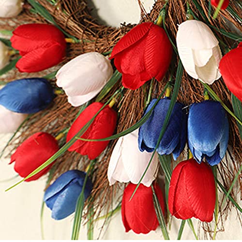 Couronne de tulipes artificielles décoration de Noël pour la maison