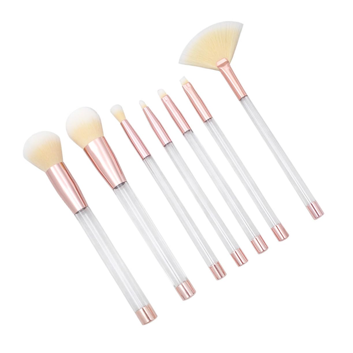 MAGICLULU Set Di 21 Pennelli Con Manico in Cristallo Set Di Pennelli Per Il Trucco Per Donne Kit Di Pennelli Per Cosmetici Con 5 Manici in Tubo Vuoto Fondo Oro Rosa