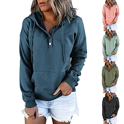 AODONG Moletons com capuz para mulheres, manga comprida, roupas de outono, pulôver, blusas casuais s