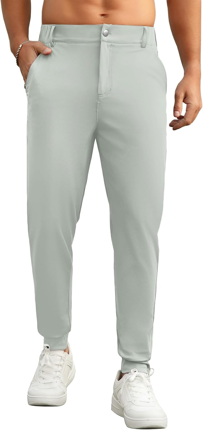Askdeer Men's Golf Pants Casual Slim Fit Joggers Stretch Sweatpants Yoga Running Dress Work Pants with 5 Pockets