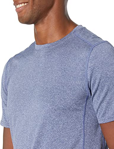 Amazon Essentials Men's Tech Stretch Short-Sleeve T-Shirt, Navy Heather, Large #TOP2