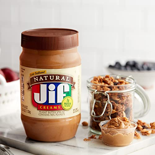 Jif Natural Creamy Peanut Butter Spread – Contains 90% Peanuts, 40 Ounces - Image 6