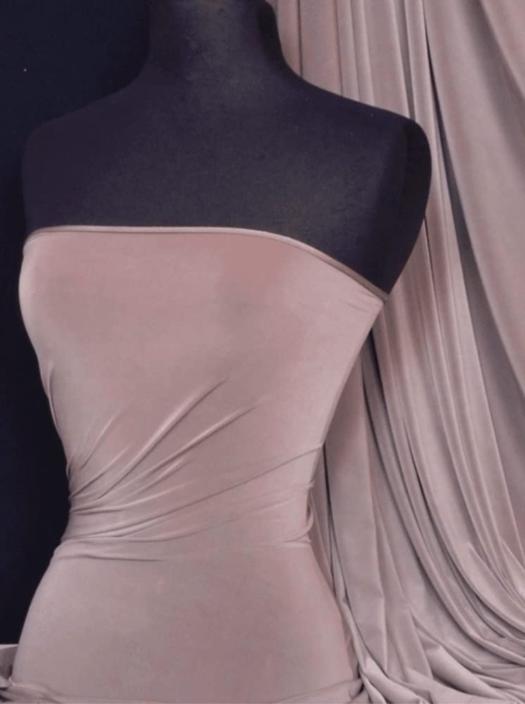 Tia Knight Mocha Premium Quality Silk Touch Jersey Stretchy Dressmaking Fabric Sold By The Metre 50+ Colours In Stock Same Day Dispatch By