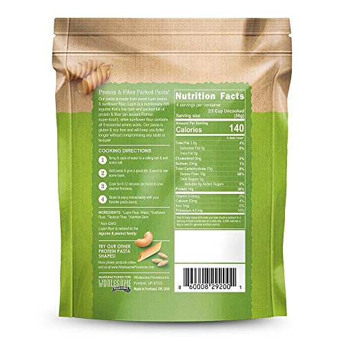image for Wholesome Provisions High Protein Pasta, 19g, Made with Lupin Flour & 