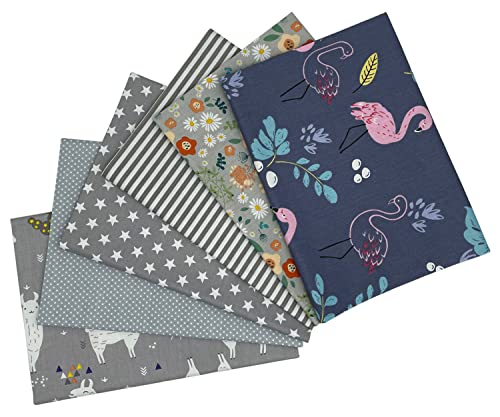 Jukway Tessuto di Cotone al Metro, 6 Pezzi 50 x 50...