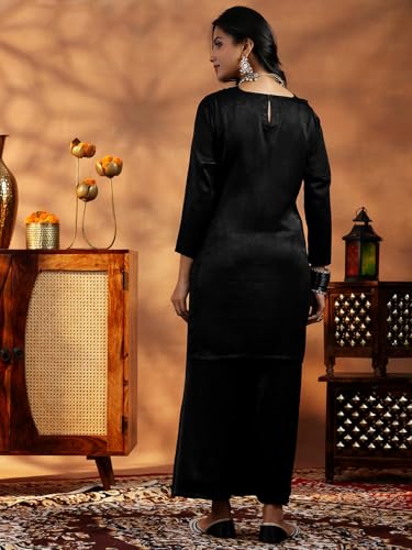Image of Libas Womens Embroidered Velvet Co ord Set for Women | daily wear | casual wear | office wear