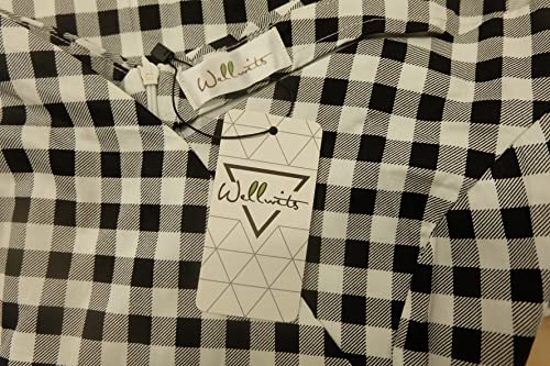 Wellwits Women's Plus Size Off Shoulder Plaid Cocktail 50S 60S Vintage Dress 4Xl #TOP5
