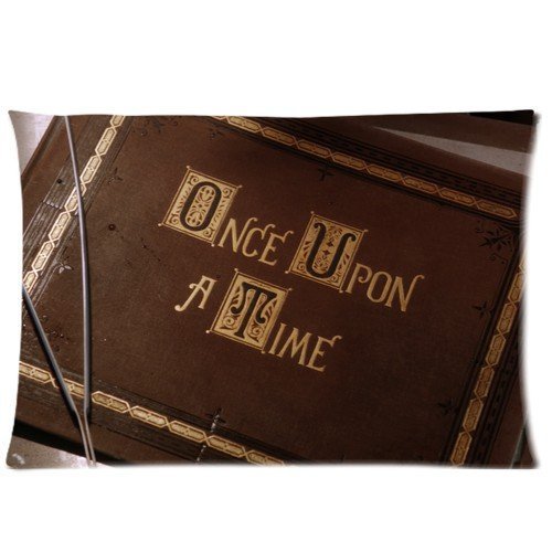 Funda de almohada suave decorativa para sofá de 16 x 24 pulgadas con impresión de dos lados con cremallera, funda de almohada Once Upon a Time Book Cover patrón de diseño popular regalo para los fanáticos Día de Acción de Gracias de la Madre