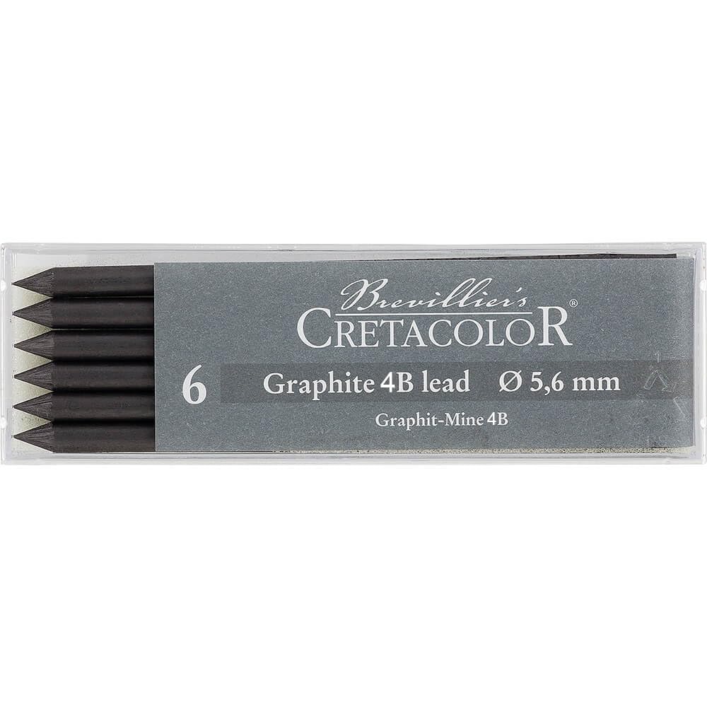 Mine 6B Cretacolor graphite lot de 6 recharges anti-rayures papier