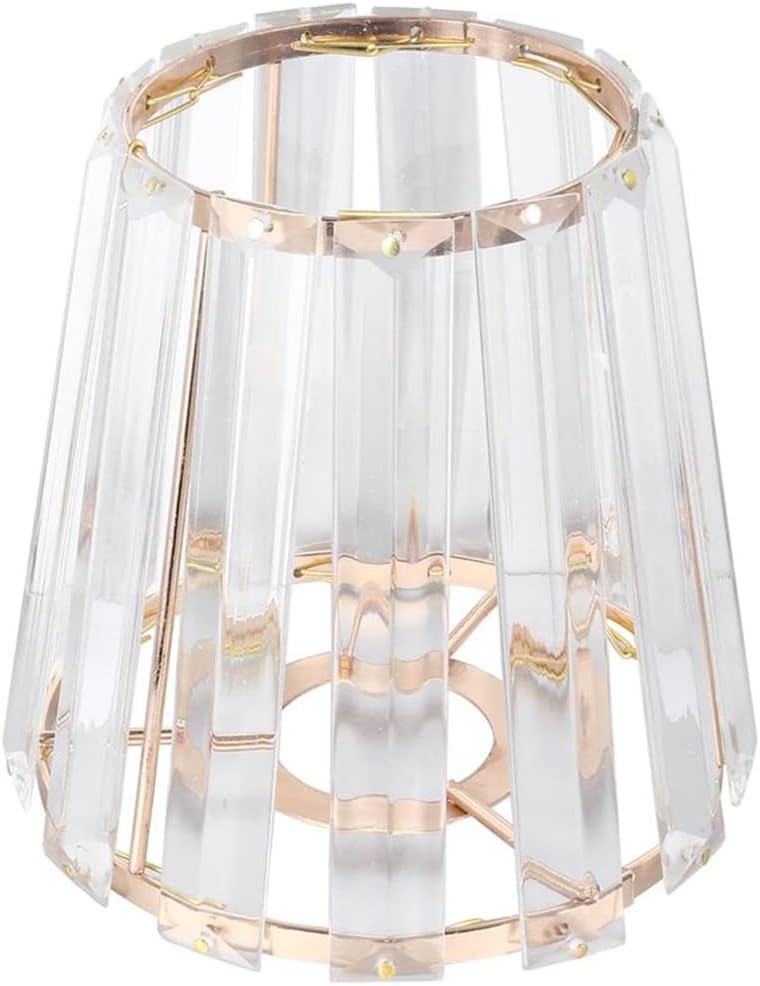 RR-YRL Crystal Look Wall Lamp Pendant Lamp Shade, E27 Ceiling Lamp Shade, Clear Glass Lamp Shade, Replacement Lighting Fixtures, for Corridor Home Bedroom Living Room,L