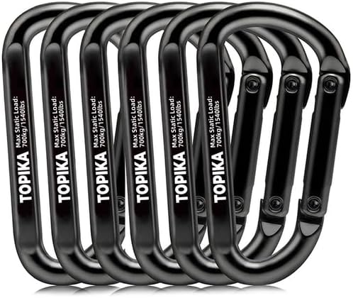 Key Chain Clip Hook 10pcs Set Carabiner D-Ring Clips for Outdoor Use