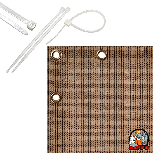 Image of HIPPO Baby Safety Net for Balcony & Staircase Railing Guard for Kids Stairway Safety Net Protector Safety Banister for Baby Toddler (1MTX3MT, Beige)